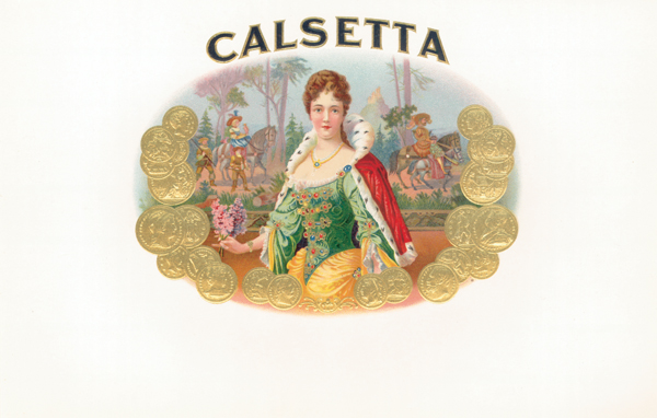 Cigar Box Label "Calsetta" - Americana - <b>Not Actual Cigars</b>