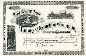 Cape Cod Mining and Reduction Co. - Stock Certificate