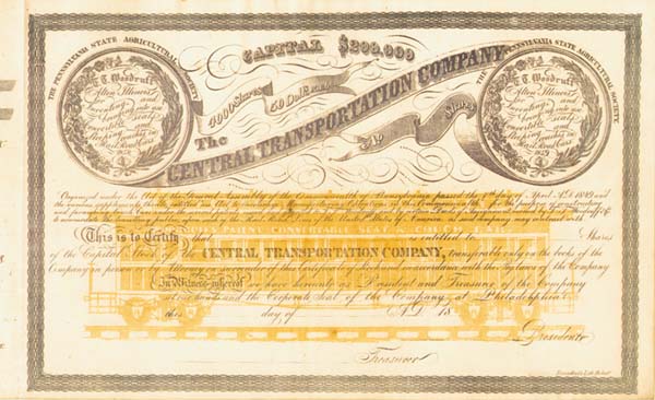 Central Transportation Co. - Stock Certificate