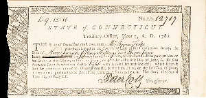 Connecticut Line Bond signed by Peter Colt, Grandfather of Samuel Colt, Famed Gun Maker