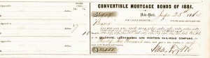 Moses Taylor signed Delaware, Lackawanna and Western Railroad Transfer Receipt