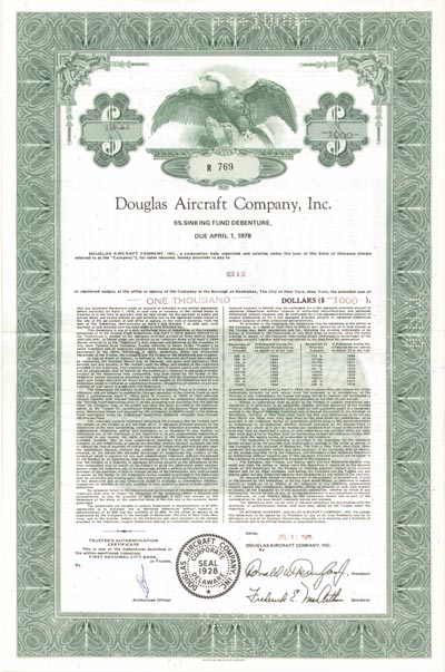 Douglas Aircraft Co., Inc. - Bond