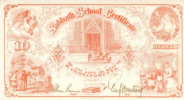 Sabbath School Certificate