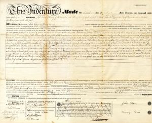 1831 Indenture Deed for Land