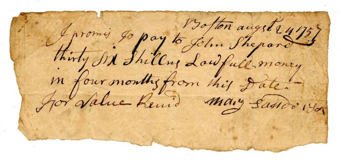 Promissory Note - 1757