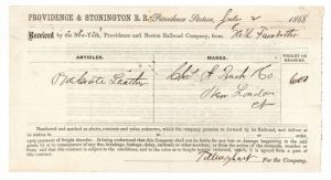 1868 Receipt - Early Documents