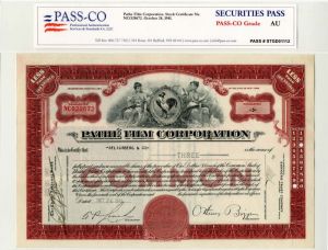 Pathe Film Corporation - Stock Certificate