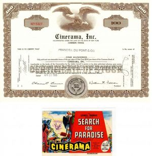 Cinerama, Inc. - Stock Certificate with Postcard