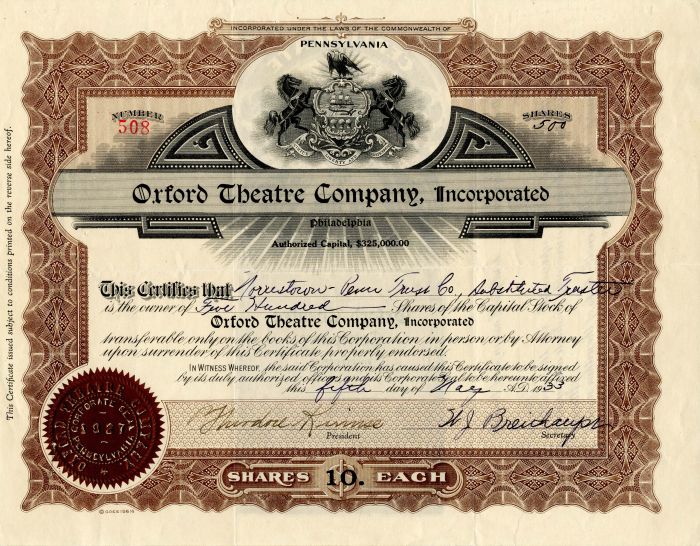 Orford Theatre Co., Incorporated