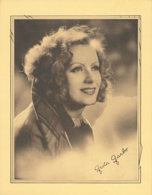 Printed Signed Portrait of Greta Garbo - Americana