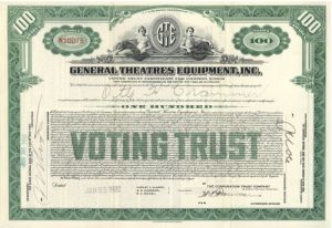 General Theatres Equipment, Inc. - Stock Certificate