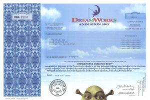 Dreamworks Animation SKG - 2005 dated Entertainment Stocks and Bonds
