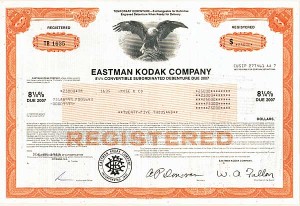 Eastman Kodak Co - Famous Photography Company Bond