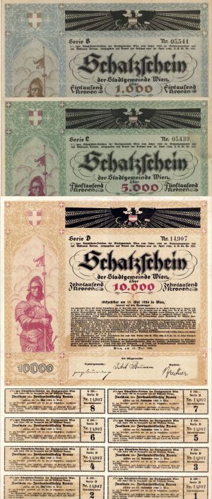 Schatzfchein der Stadtgemeinde Wien - Various Denominations Bond