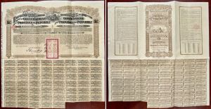 £20 British Pounds Government of the Province of Petchili Gold Bond (Uncanceled) - 1913 dated Chinese Gold Bond