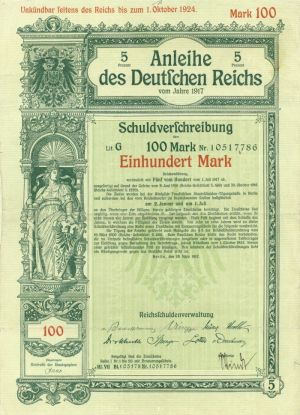 Anleihe des Deutschen Reichs - Various Denominations Bonds