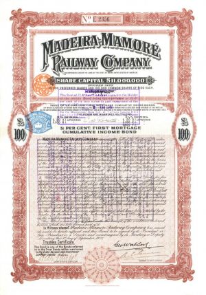 Madeira-Mamore Railway Co. - Bond
