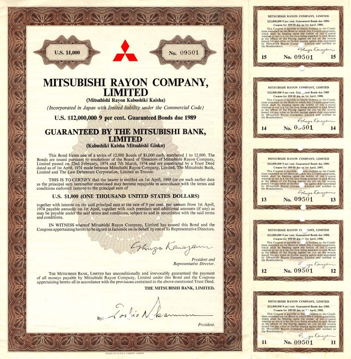 Mitsubishi Rayon Co., Limited - $1,000