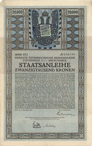 Austria - Various Denominations Kronen Bond