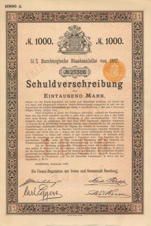 Germany - 1,000 Mark Bond