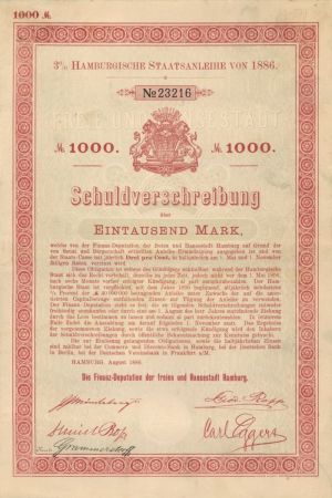 Germany - 1,000 Mark Bond