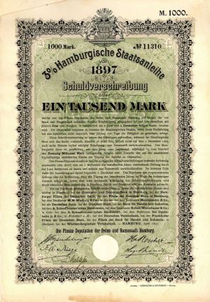 Germany - 1,000 or 2,000 Mark Bond