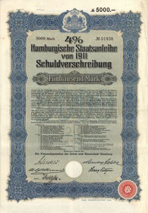 Germany - 5,000, 2,000 or 1,000 Mark Bond