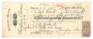 Huiles D'Olive -  1889 or 1890 dated Check