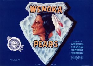 Wenoka Pears - Fruit Crate Label