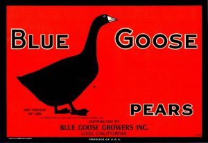 Blue Goose - Fruit Crate Label