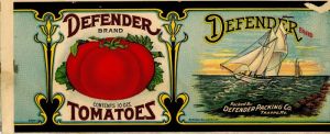 Defender - Fruit Crate Label