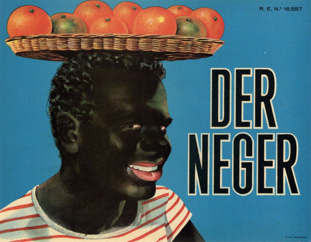 Der Neger - Fruit Crate Label - Measures 10.25" x 8.25"