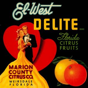 El-West Delite - Fruit Crate Label