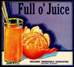 Full o' Juice - Fruit Crate Label