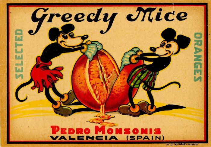 Greedy Mice - Fruit Crate Label