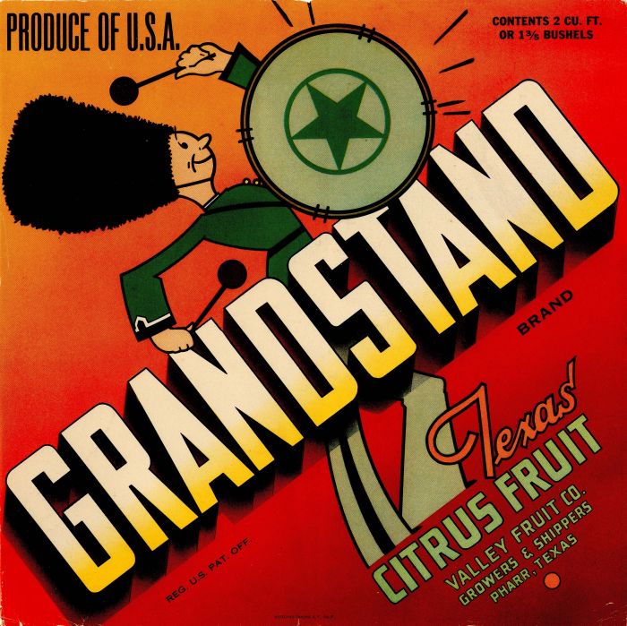 Grandstand - Fruit Crate Label