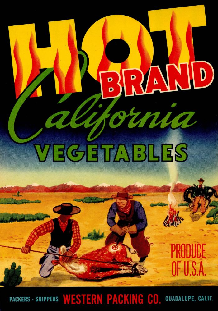 Hot Brand - Fruit Crate Label