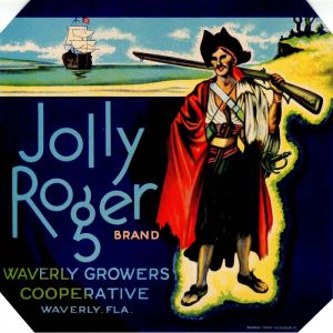 Jolly Roger- Fruit Crate Label