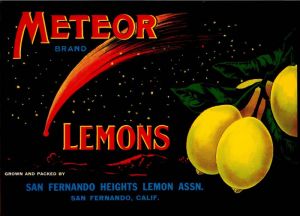 Meteor- Fruit Crate Label