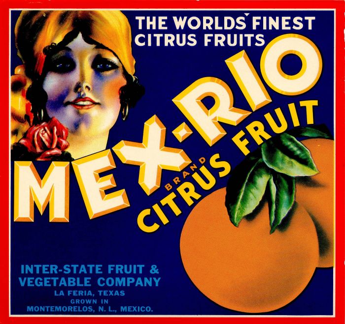 Mex-Rio- Fruit Crate Label