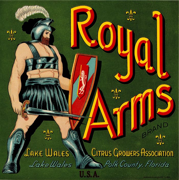 Royal Arms - Fruit Crate Label