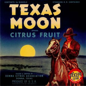 Texas Moon - Fruit Crate Label