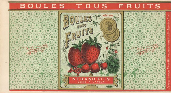 Boules Tous Fruits - Fruit Crate Label