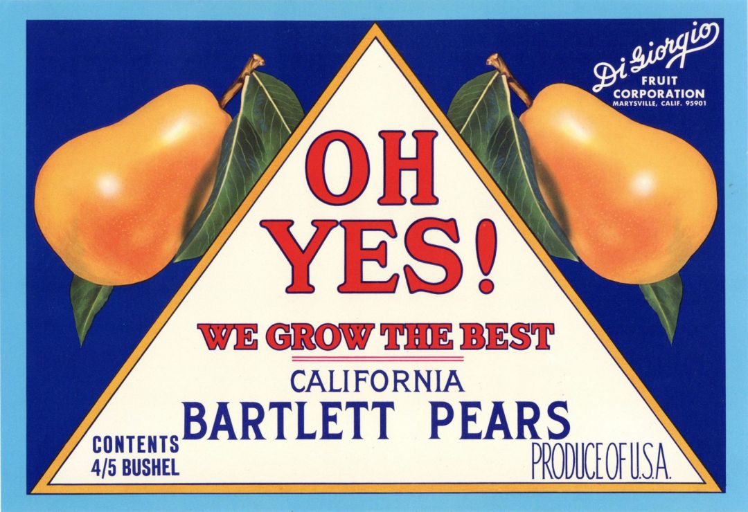 Oh Yes! - Fruit Crate Label