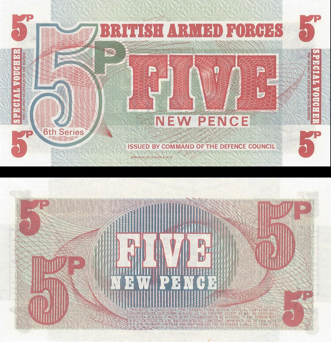 Great Britain - 5 New Pence - P-M47 - 192 dated Foreign Paper Money