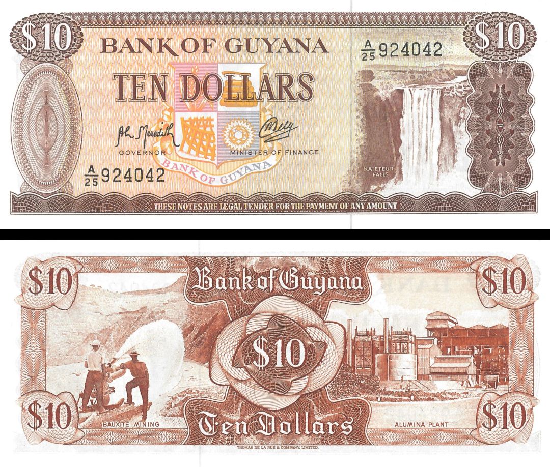 Guyana - 10 Dollars - P-23f - Foreign Paper Money
