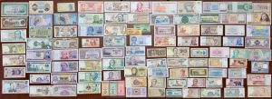 World Paper Money Collection - 100 Different Uncirculated Notes - Authentic Foreign Currency Group - Uncirculated Paper Money