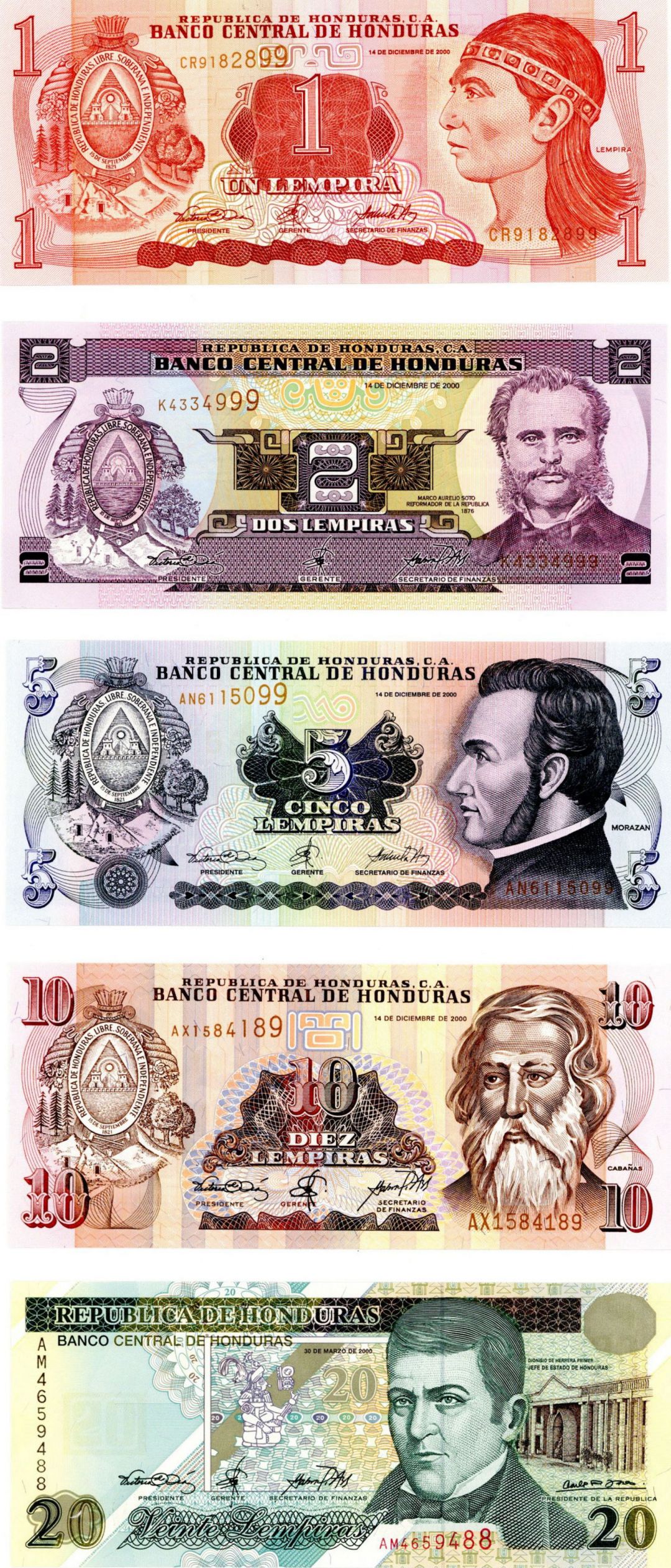 Honduras - P-80A, 82, 84, 85, 87