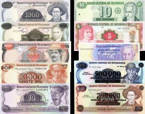 Nicaragua Collection of 10 - Foreign Paper Money
