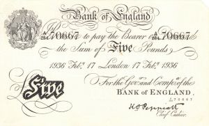 Great Britain - Bernhard £5 - P-335a - Foreign Paper Money